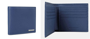 ゼニア 青折りたたみ財布
