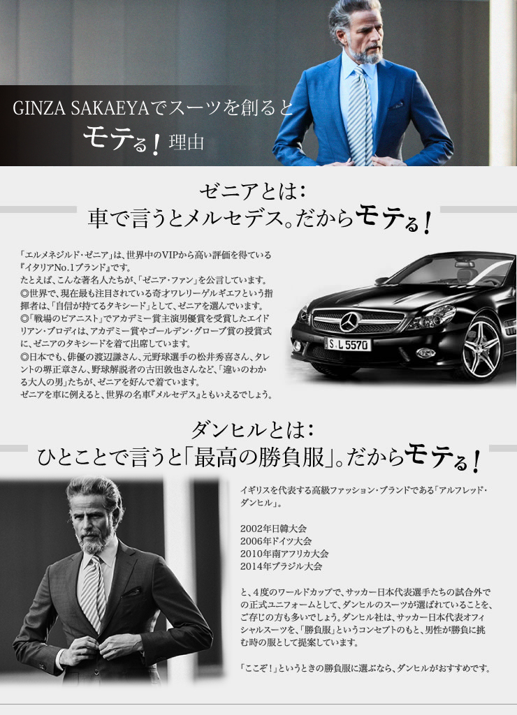 銀座SAKAEYAでスーツを創るとモテる！理由