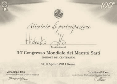 マスターテーラー世界大会にビジネススーツ部門日本代表として出場